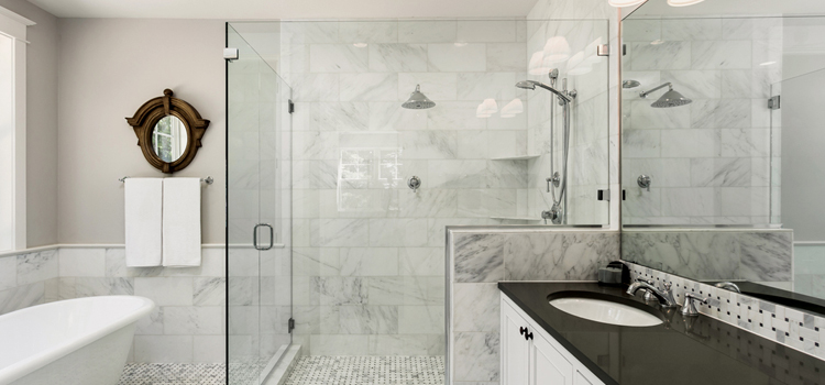 bathroom shower door installation in Fowler