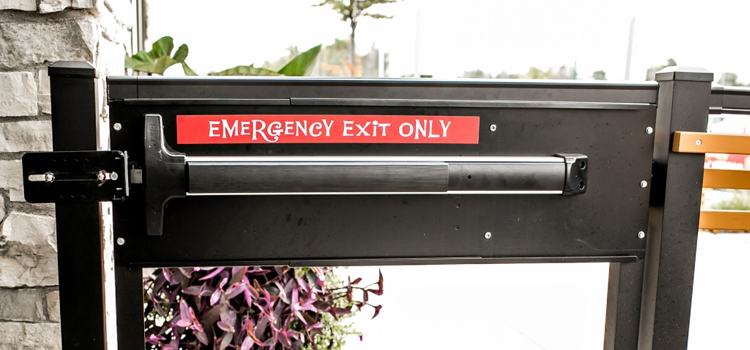 emergency push bar installation in Fowler